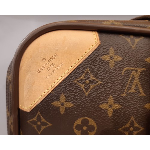 70 - Louis Vuitton satellite 70 suitcase in monogrammed canvas and natural leather made in France 2002, w... 