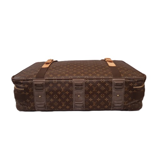 70 - Louis Vuitton satellite 70 suitcase in monogrammed canvas and natural leather made in France 2002, w... 