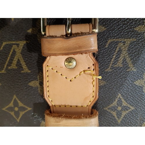 71 - Louis Vuitton satellite 70 suitcase in monogrammed canvas and natural leather, made in France 2002, ... 