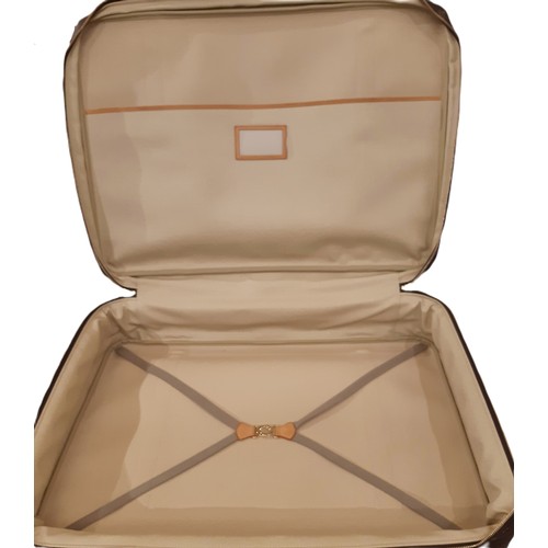 71 - Louis Vuitton satellite 70 suitcase in monogrammed canvas and natural leather, made in France 2002, ... 