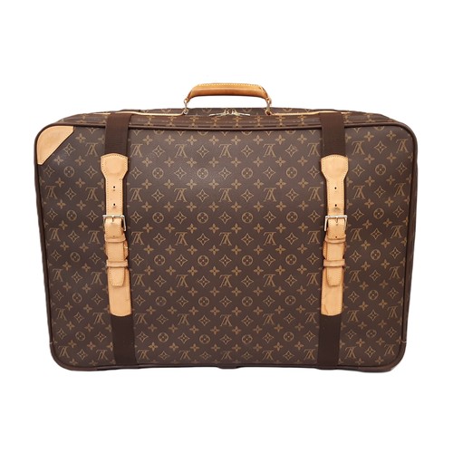 71 - Louis Vuitton satellite 70 suitcase in monogrammed canvas and natural leather, made in France 2002, ... 