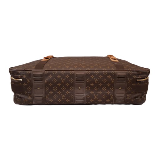 72 - Louis Vuitton satellite 70 suitcase in monogrammed canvas and natural leather made in France 2002, 7... 