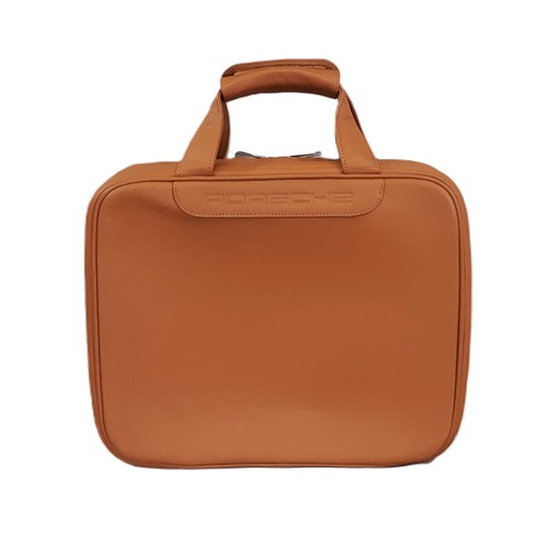 77 - Porsche leather bag briefcase/ business bag with top handles, outer zipped pocket and fitted lined i... 