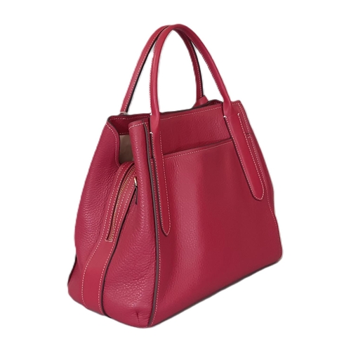 80 - 'Baylis Road' twin handled bag by Radley in dark pink soft grained leather with detachable shoulder ... 