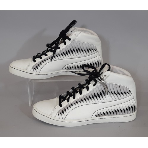 88 - Alexander McQueen for Puma high top ladies trainers 'Cloud Dancer' size 38. With box.