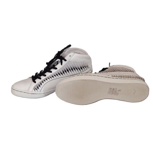 88 - Alexander McQueen for Puma high top ladies trainers 'Cloud Dancer' size 38. With box.