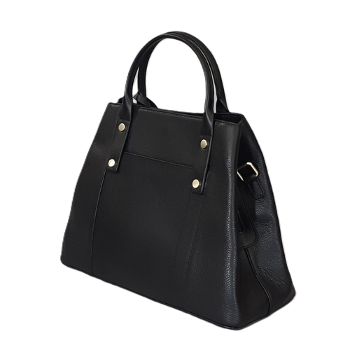 98 - 'Provence Street' handbag by Radley in pebbled black leather with twin top handles, detachable shoul... 