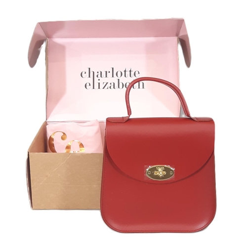 99 - Original Bloomsbury handbag by Charlotte Elizabeth in 'Oxblood' red leather with front closure, top ... 