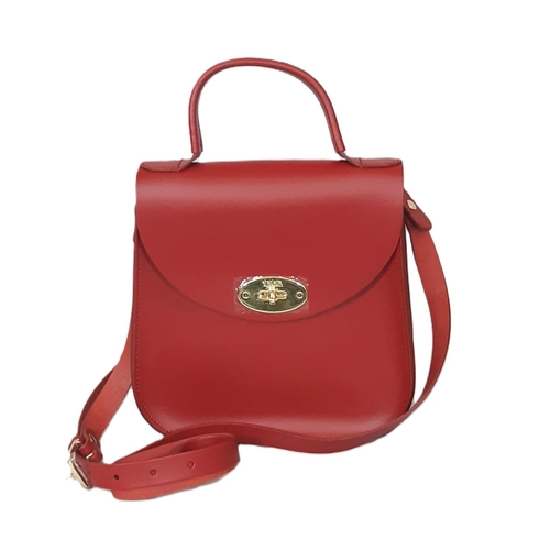 99 - Original Bloomsbury handbag by Charlotte Elizabeth in 'Oxblood' red leather with front closure, top ... 