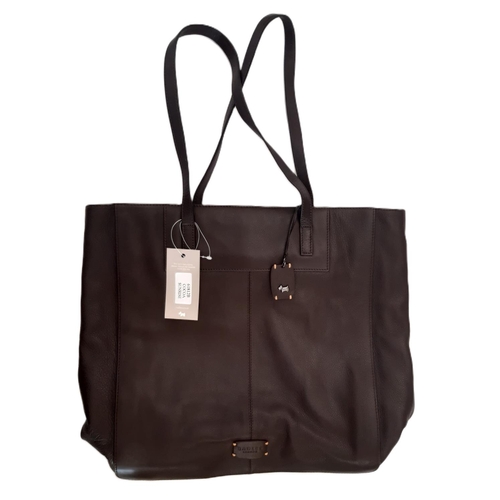 107 - 'Sunrise' tote bag by Radley (London) in cocoa colour, unused with tags 41x34cm