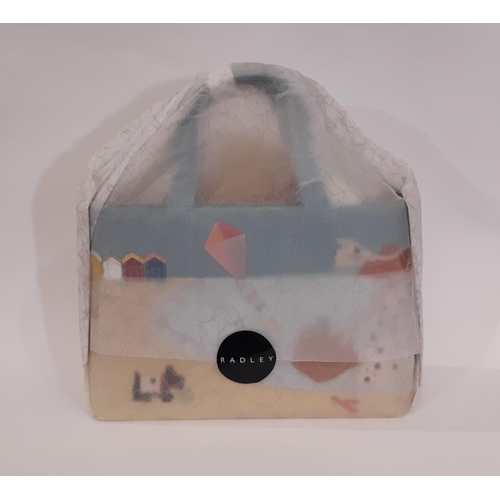 111 - Radley 'By The Seaside' 2007 Grab Bag with detachable coin purse and dust bag, 33x22x10cm. New and u... 