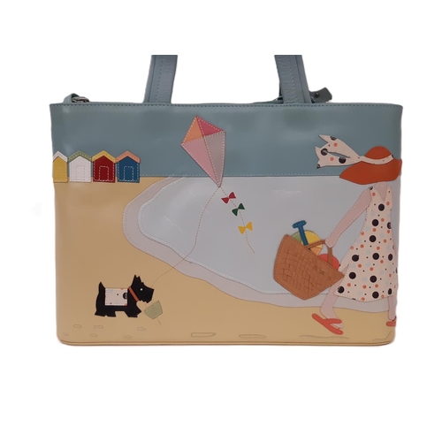 118 - Radley 'By The Seaside' 2007 Grab Bag with detachable coin purse and dust bag, 33x22x10cm