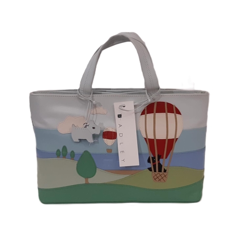 119 - Radley 'Up Up & Away' Grab Bag and Mini Bag 2005 with tag, cleaner and cloth bag 30x20x7cm and 21x10... 