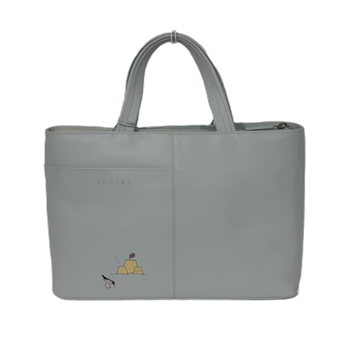 120 - Radley 'Beside The Seaside' 2010 large classic grab bag 32x22x10cm with attached zipped purse and cl... 