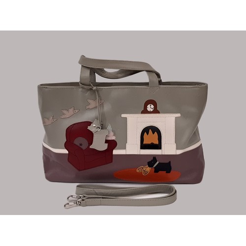 128 - Radley 'Armchair' 2003 Grab Bag and Mini Bag; Grab Bag has detachable shoulder strap 30x20x10cm.