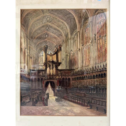 1810 - A. Howard Humphreys (19th/20th century) - Two architectural watercolours, to include: 'Our Lady of t... 