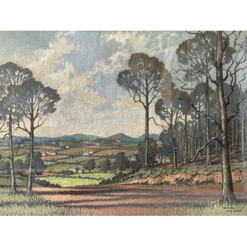 1846 - Wilfred Hunking (20th Century) - 'The Edge of The Wood' (possibly Cam Peak), pastel, signed lower ri... 