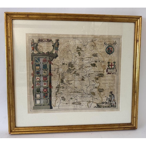 1851 - Johannes Blaeu (1599-1673) - Map of Wiltshire: 'Wiltonia sive Comitatus Wiltoniensis Anglis Wilshire... 