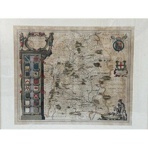 1851 - Johannes Blaeu (1599-1673) - Map of Wiltshire: 'Wiltonia sive Comitatus Wiltoniensis Anglis Wilshire... 