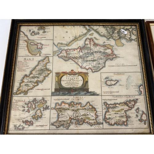 1859 - Four framed maps, to include: Robert Morden (c.1650-1703) - 'The Smaller Islands in the British Ocea... 