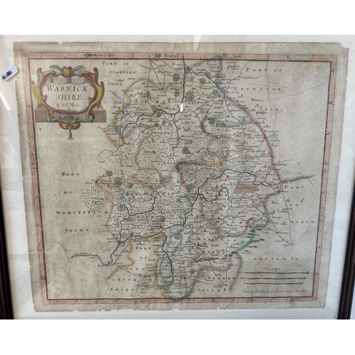 1859 - Four framed maps, to include: Robert Morden (c.1650-1703) - 'The Smaller Islands in the British Ocea... 