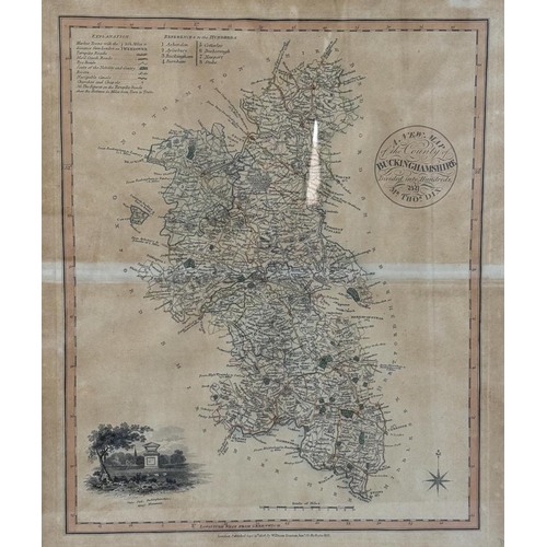 1859 - Four framed maps, to include: Robert Morden (c.1650-1703) - 'The Smaller Islands in the British Ocea... 