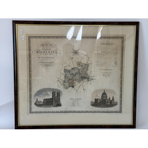 1868 - C & I Greenwood - 'Map of the County of Middlesex from an Actual Survey made in the years 1819 & 182... 