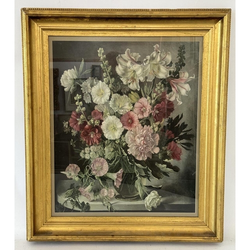 1876 - A 20th century colour print of a balanced floral spray still life, possibly after Gerald A. Cooper/B... 