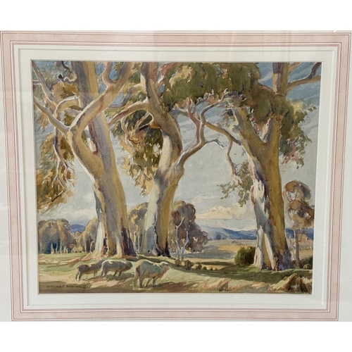 1878 - George Whinnen (Australian, 1891-1950)  'Three White Gum Trees, Woodhouse Estate, Bridgewater, SA ',... 