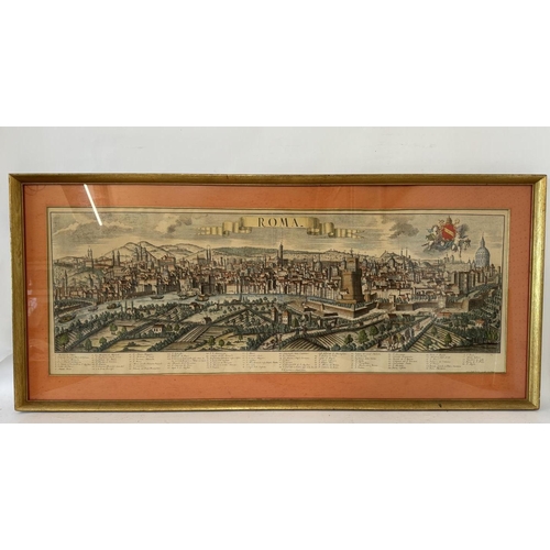 1884 - After Georg Balthazar Probst - 'Roma', large print in colours, frame dimensions: 120 x 53 cm, mounte... 