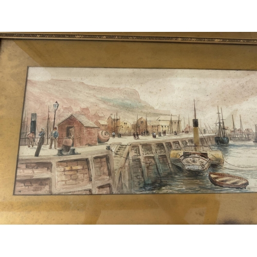 1908 - J. Geldard Walton (19th century) - Two harbour scenes, watercolour on paper, both signed below, 25 x... 