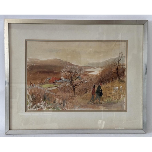 1912 - 'Near Trawsfynydd, Early Spring' (1973), signed indistinctly 'Morgan... ' lower left, with title and... 