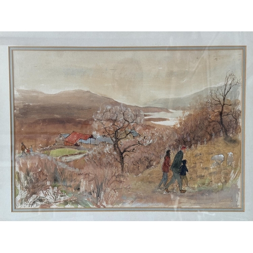 1912 - 'Near Trawsfynydd, Early Spring' (1973), signed indistinctly 'Morgan... ' lower left, with title and... 