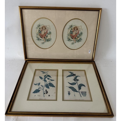 1913 - A group of fourteen decorative framed works, to include: Alverin Roger - watercolour market scene (1... 