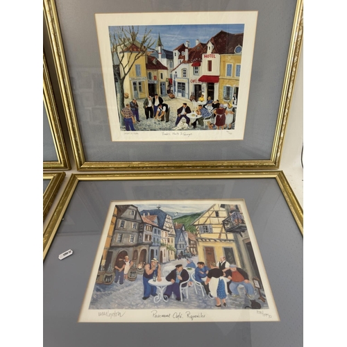 1918 - Margaret Loxton (b.1938) - Four limited edition prints: 'Pavement Cafe, Riquewihr' (878/1950); 'Mark... 