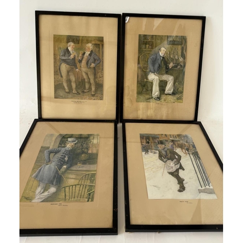 1932 - A box of fifteen framed prints, depicting Charles Dickins characters and others, approx. 30 x 40 cm ... 