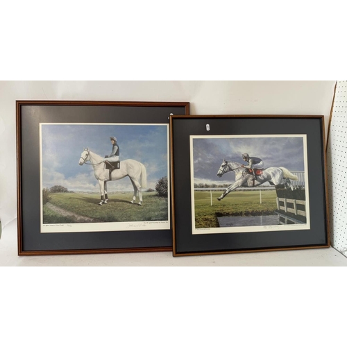 1941 - Two limited edition prints from original oil paintings depicting Desert Orchid by different artists,... 