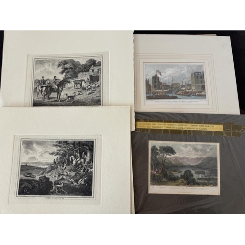 1946 - Two folders of etchings, engravings and photogravure prints, to include: Anthony Waterloo; Charles H... 