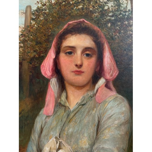 1848 - Charles Sillem Lidderdale R.B.A. (British, 1831-1895) - 'The Gleaner' (1890), oil on canvas, monogra... 