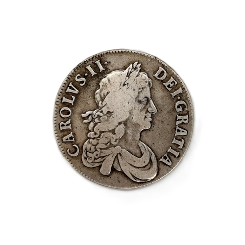 190 - Charles II, 1660-85. Crown, 1668/4. VICESIMO edge. (1 coin).