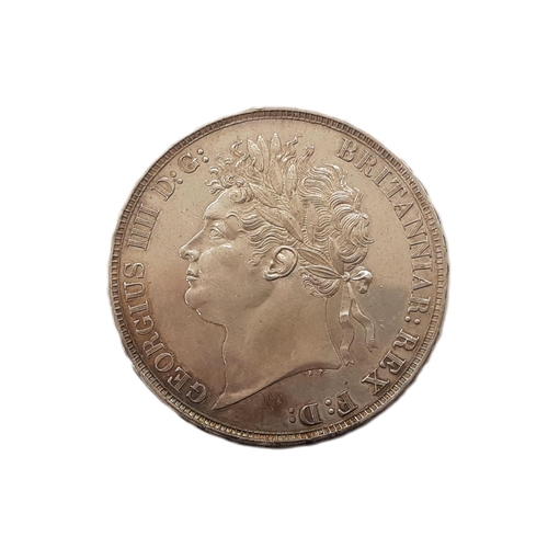 214 - George IV, 1820-30. Crown, 1821. SECUNDO edge. Laureate head. (1 coin).