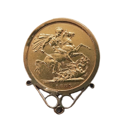 223A - Victoria 1837-1901. Sovereign, 1883, in 9ct yellow gold pendant mount, 9.5g (gross weight) (1 coin).