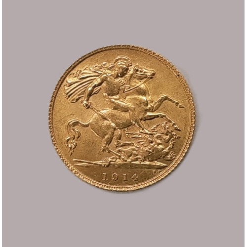 256 - George V, 1910-36. Half Sovereign, 1914. (1 coin).