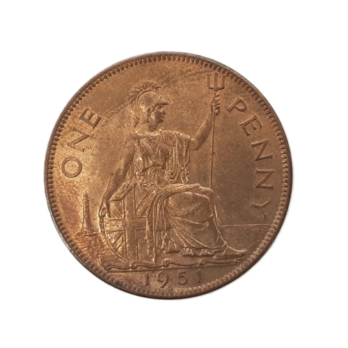 262 - George VI, 1937-52. Penny, 1951. Scarce. (1 coin).