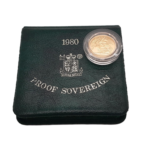 266 - Elizabeth II, 1952-2022. Proof Sovereign, 1980. In Royal Mint box of issue. (1 coin).