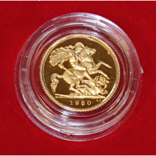 269A - Elizabeth II, 1952-2022. Proof Half Sovereign, 1980, in Royal Mint box of issue. (1 coin).