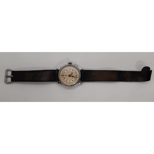 19 - A gentleman’s vintage Swiss chronograph wristwatch, with black Arabic numerals, marked ‘Pierce’, 33m... 