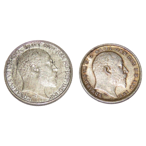 307 - Edward VII, 1902-10. Matt Proof Sixpence and Maundy Fourpence, 1902. (2 coins).