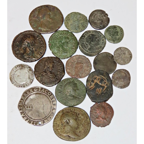 340 - Ancient, Roman and hammered coins including Carausius, Trajan, Dupondius, Alexander the Great Drachm... 