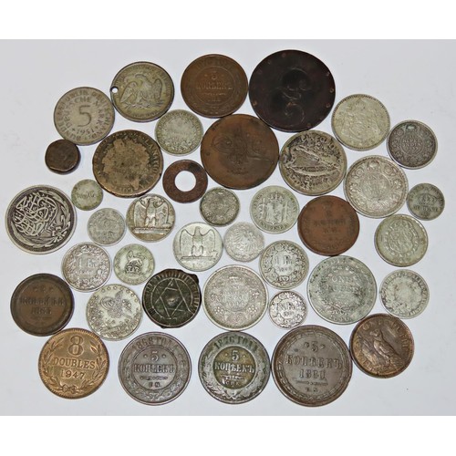 346 - World coins including Russia, Belgium, Italy, Ireland, East India Company, and other countries to in... 